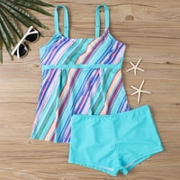 Tking Fashion Women kupaći kostimi Slim Fit tiskani remen Split bikini plus veličine kupaći kostim za kupaći kupaći kostim za žene plavo l