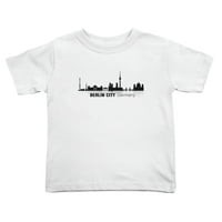 Berlin City Njemačka Skyline Silhouettes Slatke majice za dječake za dječake