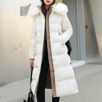 Zimska prodaja Ženska kapuljača sa kapuljačom sa čvrstom i dugoročnom labavom kapute s dugim rukavima