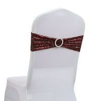 Stolica pokriva privlačna elastičnost ELEKSITE EXQUISITE stolica Backknot Sequin zavoja za zavojski ukras