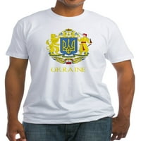 Cafepressa - grb ukrajinske muške klasične majice - ugrađena majica, vintage fit meko pamučni tee