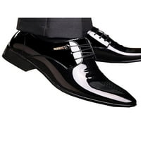 Colisha Muškarci Oxfords Formalne haljine cipele čipke UP UP kožni posao s cipelama Sjajni stanovi Poslovni