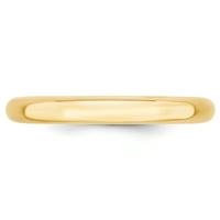 14KT Žuta zlatna udobnost Fit vjenčani prsten Veličina 11. Classic Dovodio CF Style B širina fini nakit