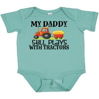 Inktastično uzgajanje tata igra s traktorima Poklon Baby Boy ili Baby Girl Bodysuit