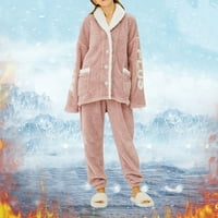 Wendunide pidžame za žene muške i ženske jesenje i zimske flanelne pajamas Pajama odijelo Kardigan žene