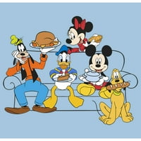 Dječakov Mickey & Friends FriendsGiving Proslava Grafički tee svijetlo plava Mala