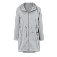 Plus veličine Žene kaputi za oblikovanje žene Čvrsta kišna jakna na otvoreni vodootporni kaput od vjetra