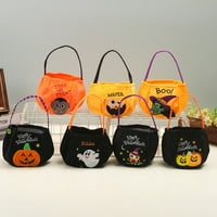 Handeo Halloween Trupska bundeva Funny Ghost Witch uzorak za ponovno punjenje mekane tkanine ili liječenje poklon poklon slatkiši goodie snack tote torbica za zabavu
