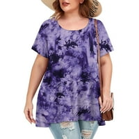 Lulshou Žene vrhovi ženske modne casual bluze plus veličine pulover vrhovi tiskarskih košulja s kratkim