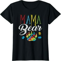 Žene vrhovi autizma mama medvjeda puzzle dječje grunge ženska autistična majica poklon kratkih rukava