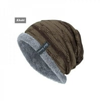 Unise Beanie Hat Leisure Dodajte krzno obložene zimske šešire za muškarce Žene Držite topli pleteni