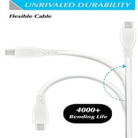 Boo kompatibilan 5ft bijeli mikro USB punjač za zamjenu kabela za telefon Kyocera Duraforce XD Duraxe