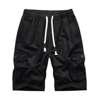 Puntoco muške ljeto na otvorenom casual kombinezon plus veličine imaju džepove crtež sportske kratke hlače crna 6