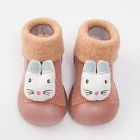 B91XZ unise čizme za bebe Toddler cipele mekano dno zatvorene non kliznite topli kat crtani čarape za