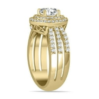 Ženski AGS certificirani CARAT TW Diamond zaručnički prsten u 14K žutom zlatu