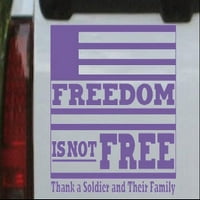 Sloboda nije besplatan automobil ili kamion prozor za laptop naljepnica za laptop ljubičasta 7in 4,9in