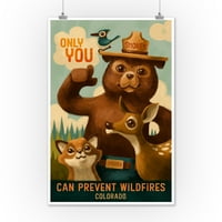 Kolorado - Smokey Bear & Friends - samo vi - umjetničko djelo u vezi sa fenjerom