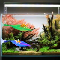 Riblji list viseći simulirajući uzgoj ribe prirodno ukrašavanje staništa za rezervoar za ribu