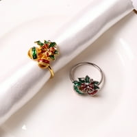 Kiskick set zvona zvona prsten salveta - božićni stil izvrsni nehrđajući čelik - vodootporan isječak
