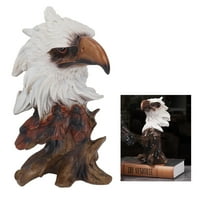Eagle glava figurica, statua EAGLE glava Eko minimalistički stil Retro imitacija drvene korijenske prirodne