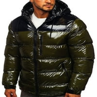 REJLUN muški kaput dugi rukav puffer jakna Čvrsta boja parka jakne Poslovni kaput udobna snježna odjeća