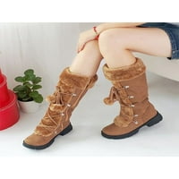 Zodanni Žene Tople cipele Mid-Calf čizme za snijeg Plišani zimsko čizme hladno vrijeme na otvorenom