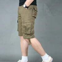 Feterrnal muški ležerni saskriveni pantalone sa strukom Multi džepovi na otvorenom ravne hlače za hlače
