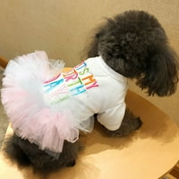Kiskick kućni tulle haljina ugodno obožava slovo tiskanje ljubimac štene za pseći rođendan princeze