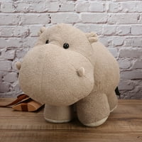 Buyweek Simulacija životinjski slon HIPPO oblik plišana igračka za djecu Pokloni DekoracijaBeige Hippo