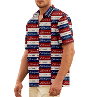 4. jula muška havajska majica USA Nacionalna majica zastava Grafički 3D košulja plus veličina dnevna