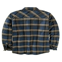 Bomotoo Muškarci Regularna gumba za jaknu dolje Down Warm Tops Holiday Casual sa džepovima Majice Plavo