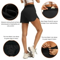 Maroaut Trke za trčanje za ženske kratke hlače sa džepovima Ljetna teretana Atletska kratka i crna