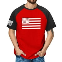 Muška majica Dan nezavisnosti Američka zastava Ispiši slobodno vrijeme Sportski košulja s kratkim rukavima