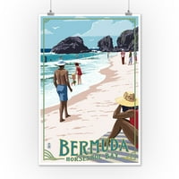 Bermuda, scena plaže za zalivu potkove
