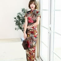 Kineska nacionalna Cheongsamska ženska haljina ručno izrađene gumne Elegantna vintage