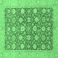 Ahgly Company Zatvoreni kvadratni orijeralni smaragd zeleni tradicionalni prostirci, 3 'kvadrat