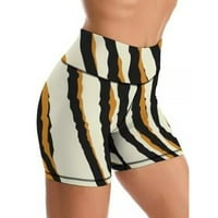 Tawop kratke hlače za žene Casual Yoga Butter Hlače Hlače Kompresioni kratke hlače Žuto veličine 8