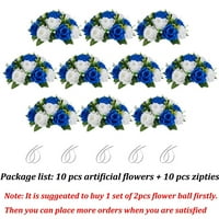 Kuglice za ljubljenje cvijeća Blosmon Wedding Centerpieces Proljeće Umjetne ruže Cvijeće Kraljevski