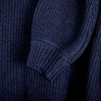 Žene pulover nalik pulover u boji Ležerne prilike, haljina Halter vrat hladan ramen dugi rukav duks