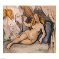 Ženski golo na kauču postera Print Paul Cezanne