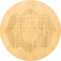 Ahgly Company u zatvorenom okruglom perzijskim smeđim tradicionalnim prostirkama područja, 3 'krug