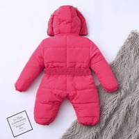 Koaiezne baby Girls Snawit ROMPER s kapuljačom tople odjećne jakne za jaknu