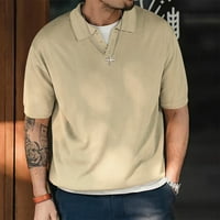 Muški muškarci Proljeće Ljetna bluza V izrez kratki rukav majica TOPS XL