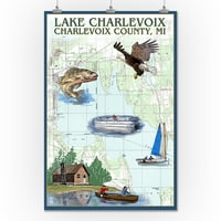 Lake Charlevoix, Michigan, nautička karta