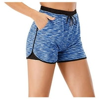 TAWOP ženske trke elastične ručne vježbe s vešom s linijskim džepovima Sport Yoga kratke hlače Yoga