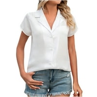 Dressy vrhovi za žene plus veličine ljeto kratkih rukava Bluze Regularne fit t majice Pulover tines