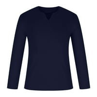 Muška modna obična Ležerna majica Sportska majica Dugi rukav V-izrez V-izrez Top Bluzes Haljine majice