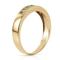 Galaxy Gold 14k žuto zlatni prsten sa prirodnim zelenim safirima - veličina 9.5