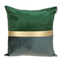 Zeleni zlatni i tamno sivi tuftalni baršun jastuk