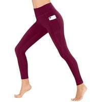 TobchonP ženski struk temmske tajice Kompresija visoki struk joga hlače vježbanje mršave tajice plus veličina vina xl